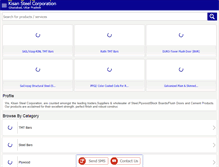 Tablet Screenshot of kisansteelcorporation.com